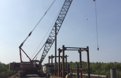 Nhà máy điện gió Sóc Trăng 7 - Dự án trọng điểm của Sigma dồn dập thi công xuyên Tết Tân Sửu